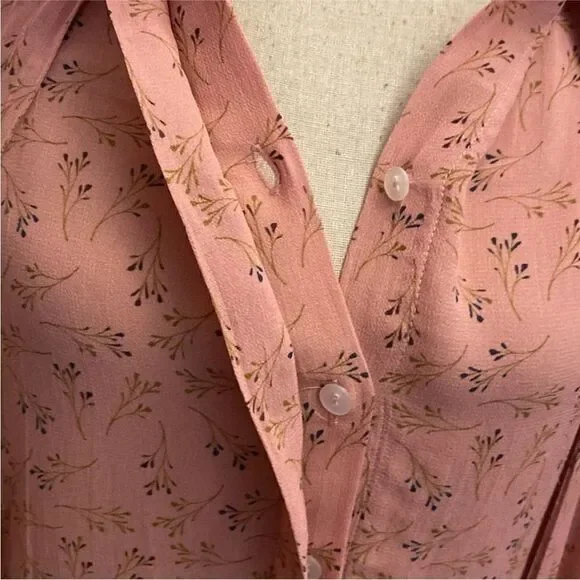 Alexis Pink and Tan Floral Dress, S - Picture 11 of 13